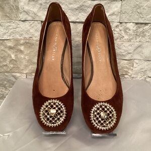 Diana E Kelly brown suede ballet flats